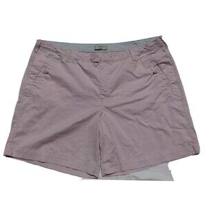 Riders By Lee Woman Shorts Size 24 Pink Flat Front Chinos Pockets Barbiecore